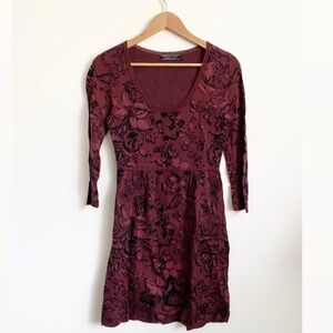 Peruvian Connection || Pima Cotton Floral Knit Dress XS